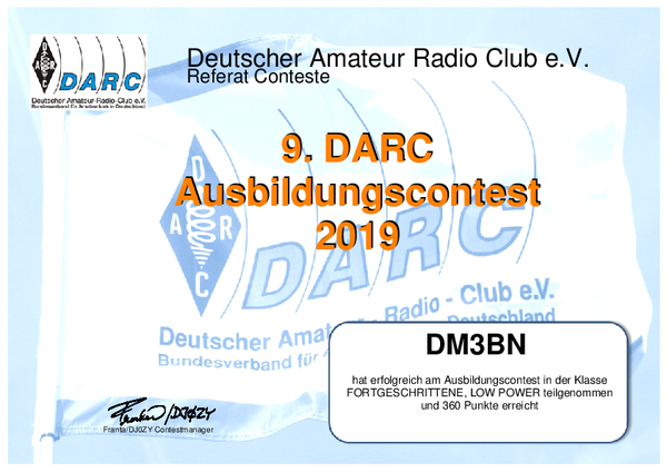 DARC Ausbildungscontest 2019